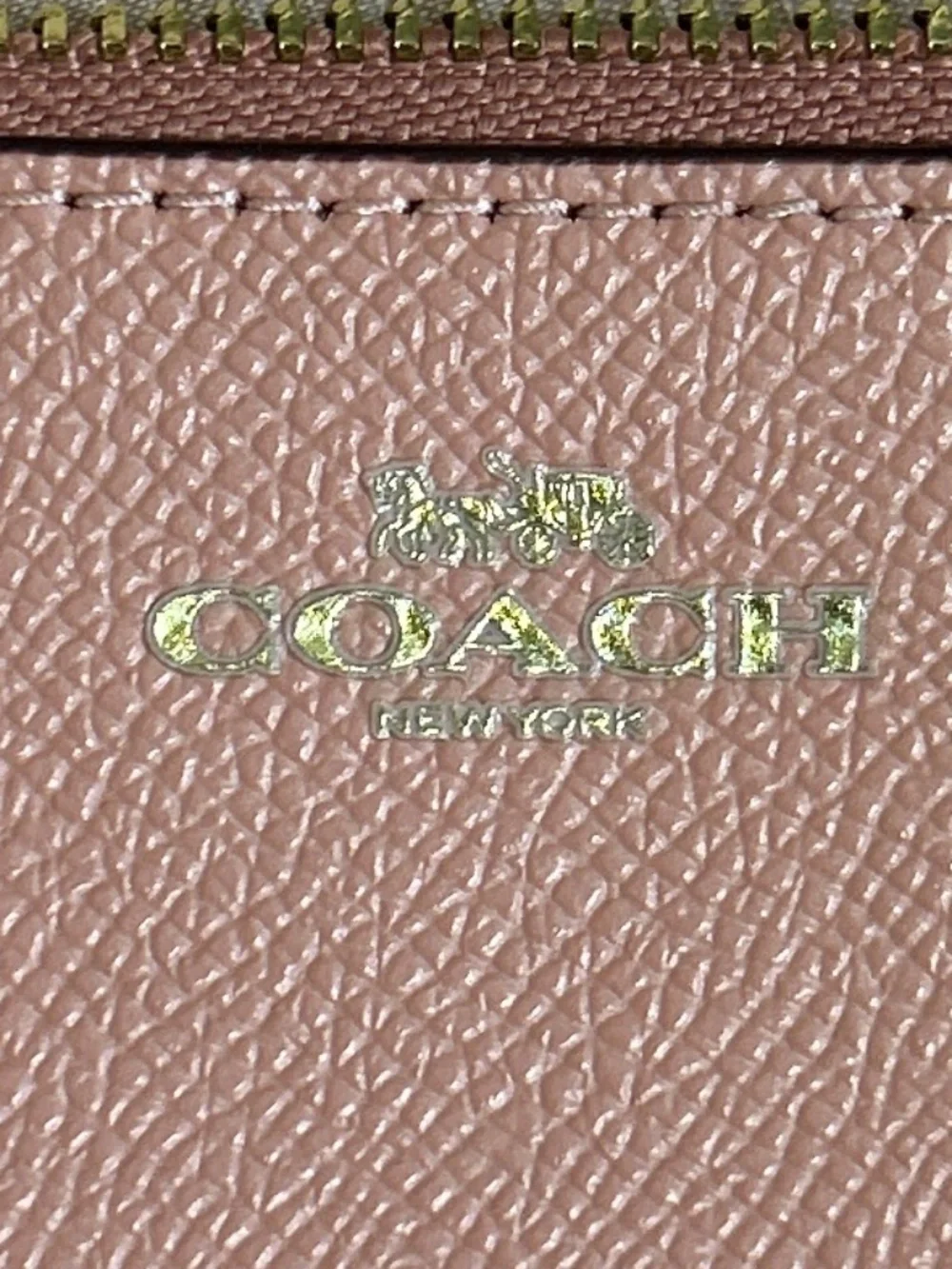 Coach Pink Leather Wristlet